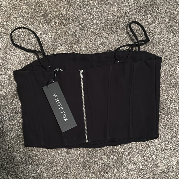 White Fox black corset top - Picture 3 of 4